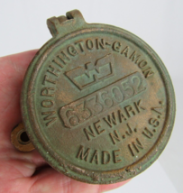 1940s Worthington Gamon Meter Co. Cap Newark New Jersey NJ BRASS - £13.23 GBP