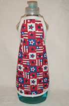 Red, White &amp; Blue Patriotic, 4th of July Cotton Fabric Dish Soap Bottle Apron - £2.98 GBP