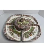 Landscape W.R. Midwinter England RELISH DISH/ LAZY SUSAN - Green/ Brown - $79.92 CAD