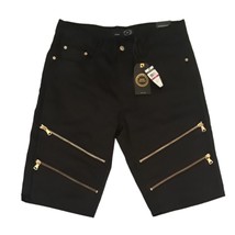 Maxi Milian New York Men&#39;s Black Front Zipper 5 Pocket Luxury Shorts Size 38 - £27.24 GBP