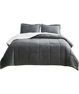 Luxurious Micromink Sherpa Twin Bed Comforter Set 2 Pcs Reversible Down ... - $35.99