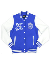 Zeta Phi Beta Sorority Fleece Varsity Jacket 1920 Finer Womanhood Letterman - £58.63 GBP