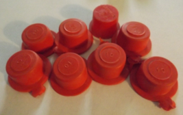 8 Red Plastic Stoppers Plugs - 13/16&quot; - $66.62 MXN