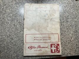 ALFA ROMEO SHOP MANUAL GIULIA  1750 ORIGINAL VINTAGE - WHEEL &amp; SUSPENSIO... - $89.08