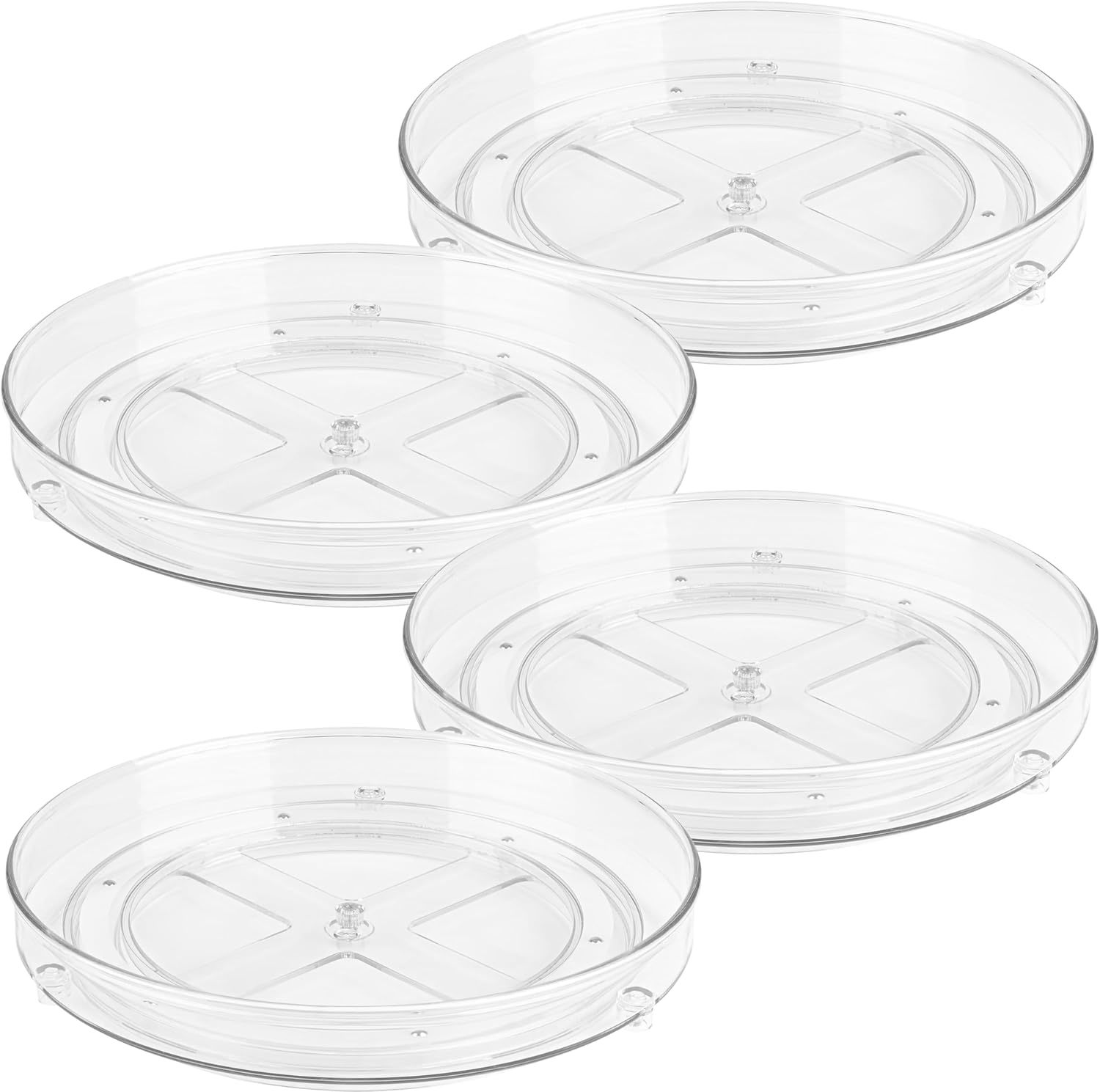 Oizeir Clear Lazy Susan Turntable Organizer (Pack Of 4) 9 Inch Acrylic R... - $35.95