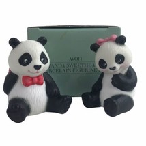 Avon Panda Sweetheart Porcelain Figurine Set With Box Collectible Figure - £8.84 GBP