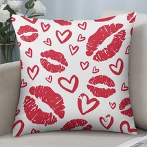 Mondxflaur Red Lips Pillow Case Covers for Sofas Couches Polyester Decorative - £8.55 GBP+