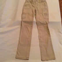 Premium Justice jeans Girls Size 8 Slim khaki cargo flat front pants  - £11.79 GBP