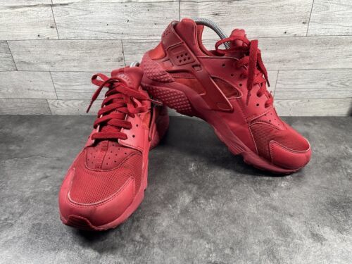 Nike Air Huarache Sneakers Men 9 M Triple Red Running Shoes Athletic 318... - $37.44