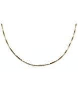 Danecraft Italy Gold Plated Sterling Silver 925 Box Chain Necklace 18 in - $37.62