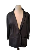 LC Lauren  Blazer Women&#39;s XL Black Button Front Career   - $22.88