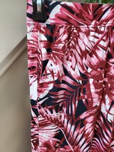 D&amp;CO. Beach Pink Palm Leaf Comfort Straight Leg Casual Trouser Pants Siz... - £19.92 GBP