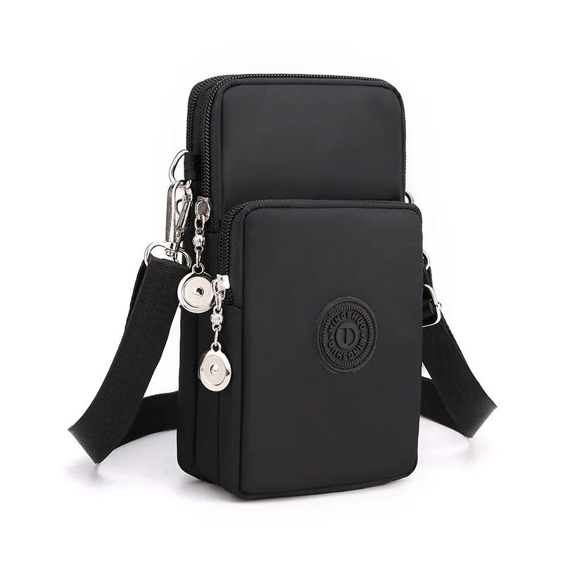 Men mobile phone bag nylon cell phone bag coin purse strap shoulder bag small crossbody thumb200