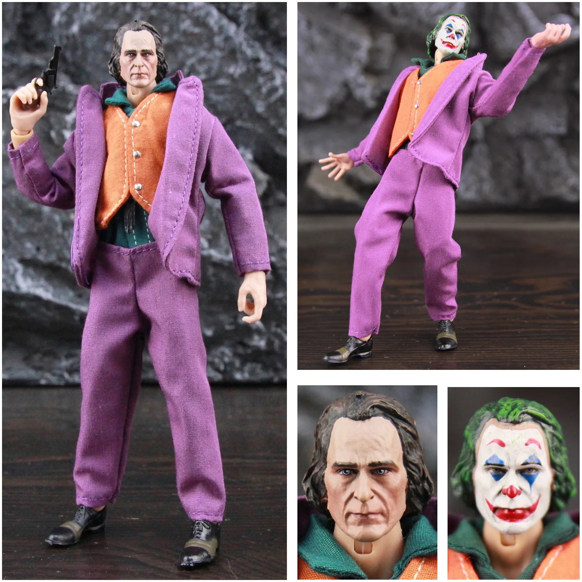 DCU The Joker 6&quot; Action Figure Clown Face Joaquin Phoenix Todd Phillips Movie - £37.49 GBP+