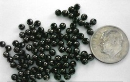100 Black oxidized 3mm round spacer beads plated metal filler beads FPB088a - $1.93