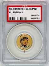 1930 Cracker Jack Pins Al Simmons PSA 8 P1235 - £330.58 GBP