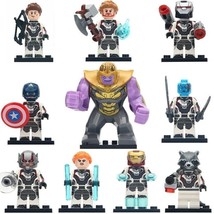 10pcs/set Marvel Endgame The Quantum Realm Thanos Iron Man Thor Minifigures - £17.32 GBP