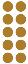 2&quot; Gold Round Color Coded Inventory Label Dots Stickers  - £3.14 GBP+