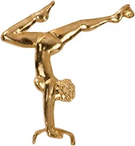 Gold Finish Metal Female Gymnast Pin TIE TACK School Varsity Insignia Ch... - $11.97+