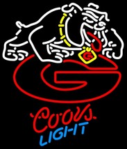 Coors Light NCAA Georgia Bulldogs Uga Logo University Neon Sign - £556.73 GBP