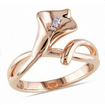 Enchanted Disney Jewelry Accent Calla Lily Ring,Wedding Ring Love Gift For Her  - £111.08 GBP