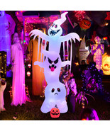 10 FT Halloween Inflatable Scary Ghost Giant Decoration w/ Varied RGB Lights
