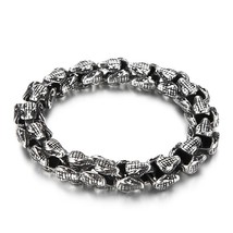 12mm Snake Link Chain Bracelet Men Stainless Steel 316L Matte Punk Jewelry 2022 - £28.59 GBP