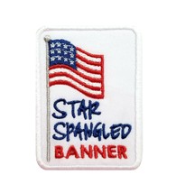 Star Spangled Banner Embroidered Iron On Patch 2.1&quot; x 2.85&quot; Patriotic Am... - £5.07 GBP