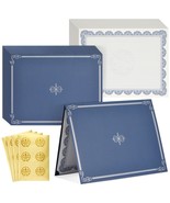24-Pack Navy Blue Certificate Holders With 8.5X11 Certificate Paper, Gol... - £34.32 GBP