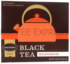 Farmer Brothers Hot Tea - Black Tea (Decaf) - 100 Bags Individually Wrapped - £12.01 GBP