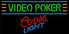 Coors Light Video Poker Neon Sign - £552.87 GBP