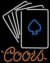 Coors poker cards neon sign 16  x 16  thumb200