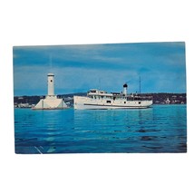 Postcard The Algomah Ferry Boat Mackinaw City Michigan Chrome Unposted - £5.17 GBP