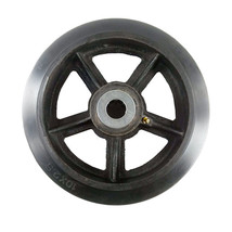 10&quot; X 2-1/2&quot; Rubber On Cast Iron Wheel With Bearing - 1 Ea - £60.74 GBP