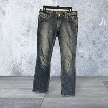 Arizona Jeans Low-Rise Super Relaxed Flap Women&#39;s Size 7 Blue Cotton Den... - £11.80 GBP