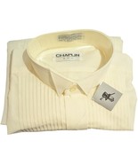 Chaplin Mens Creamy Off White Tux Shirt Small 30-31 Black Buttons Tuxedo... - $733.85 MXN