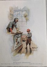 Cream of Wheat Print Ad Financially Embarrassed Americana 1916 14x 10 Sealed - $45.82