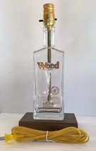 Weed Straight Bourbon Whiskey Bar Bottle TABLE LAMP Lounge Light w/ Wood Base - £41.37 GBP