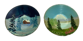 Alaska Scenery Hand Painted Magnets by Susie Halleran Paintings 3 inch Lot of 2  - £10.26 GBP