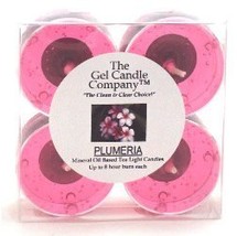 Plumeria Scented Gel Candle Tea Lights - 4 pk. - £3.85 GBP