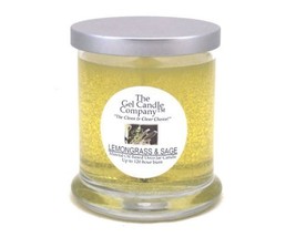 Lemongrass &amp; Sage Scented Gel Candle - 120 Hour Deco Jar - £12.47 GBP