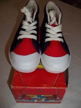 Disney Mickey Mouse High Top Sneakers-Vintage-Child/Boy Size:12 Box-Red/Wht/Blue - £31.96 GBP