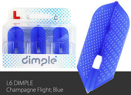 L-Style Dimple Champagne Slim Lc6 Dart Flight Blue set of 3 Flights - £5.96 GBP