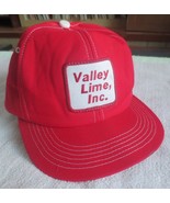 Valley Lime Inc. - Red Trucker&#39;s Snap Back Hat / Cap (Ohio) - £6.26 GBP