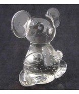 Koala Bear Figurine Art Glass Blown Bullicante Controlled Bubbles Paperw... - $14.80