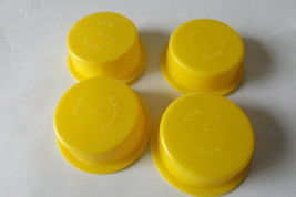 4 Yellow Plastic Stoppers Plugs - S.S. White 666 - 1 3/4&quot; - $4.50