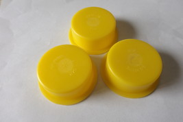 3 Yellow Plastic Stoppers Plugs - S.S. White 670 - 1 14/16&quot; - $4.50