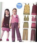Girls Jumper, Vest Pants and Pull on Skirt Simplicity 5489 Sz 3-8 UNCUT - €7,81 EUR