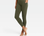 Women&#39;s Flex High-Rise 7/8 Leggings - All in Motion Olive Green Large Sh... - £11.67 GBP