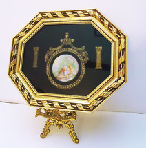 Framed Victorian plaque Picture Porcelain cameo Victorian Bisque Romantic engage - £98.09 GBP